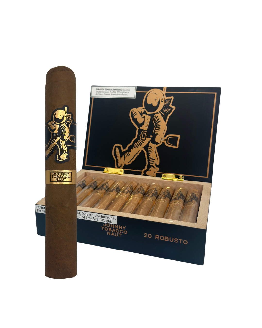 Room101 Johnny Tobacconaut — Best Morning / All-Day Smoke | Cigar Circus Top 10 Cigars of 2025 Room101 Johnny Tobacconaut Robusto cigar and box — ACT VIII Orchestra Pit (Best Morning / All-Day Smoke)