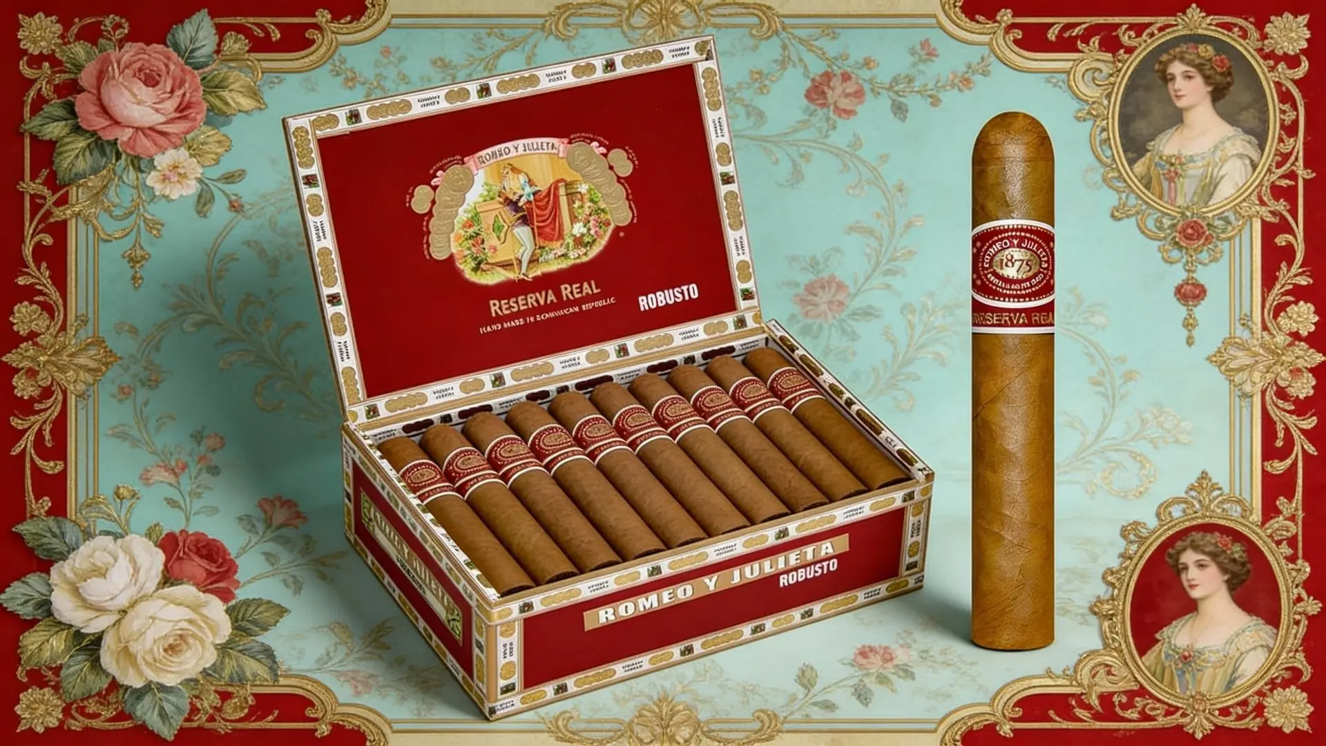 Romeo y Julieta Reserva Real Robusto | Classic “Romance Mode” Box Romeo y Julieta Reserva Real Robusto box — classic Valentine’s cigar gift