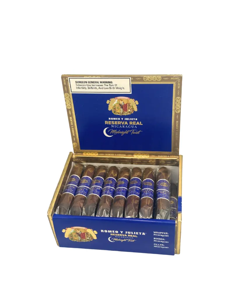 romeo-y-julieta-reserva-real-nicaragua-midnight-twist-love-story-open-box.webp