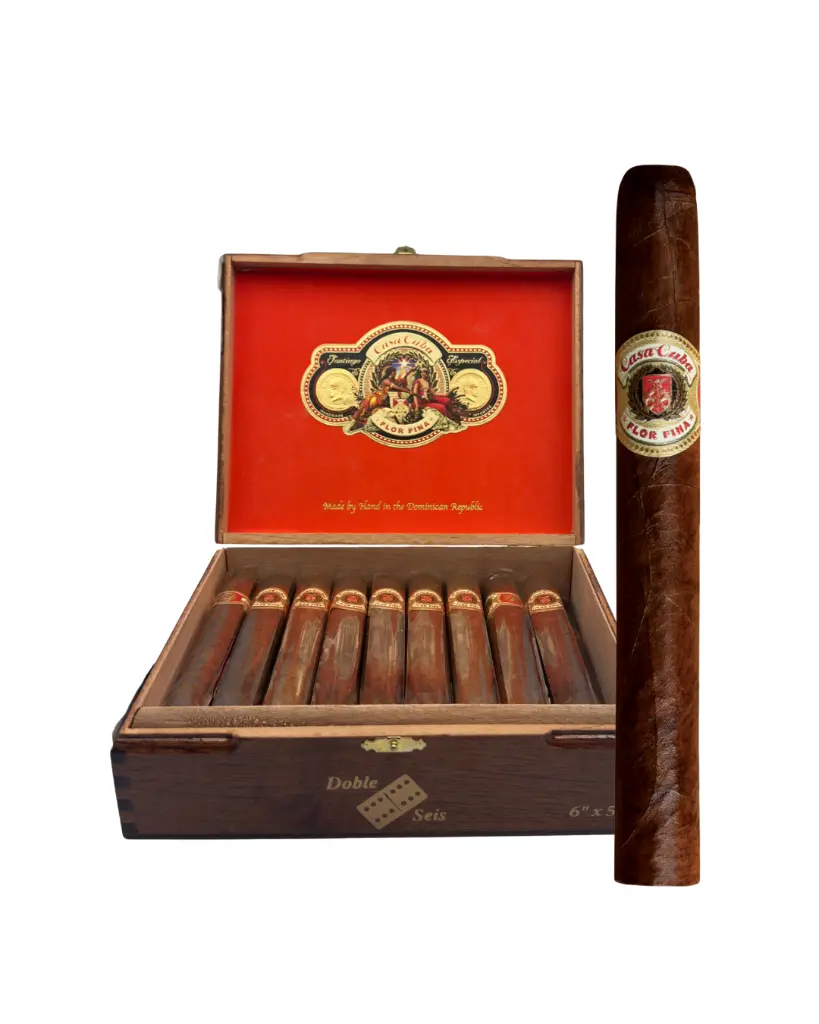 casa-cuba-flor-fina-doble-seis-natural-box-open-with-cigar.webp