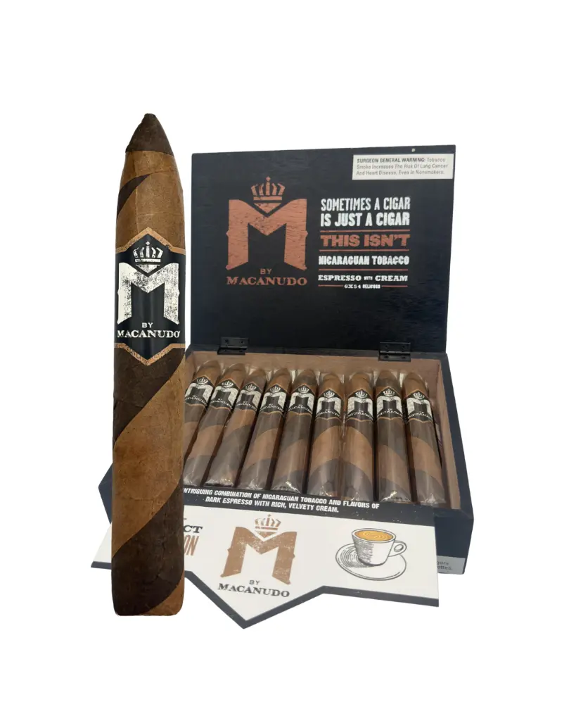 macanudo-inspirado-nicaragua-espresso-cream-belicoso-box-open-display.webp