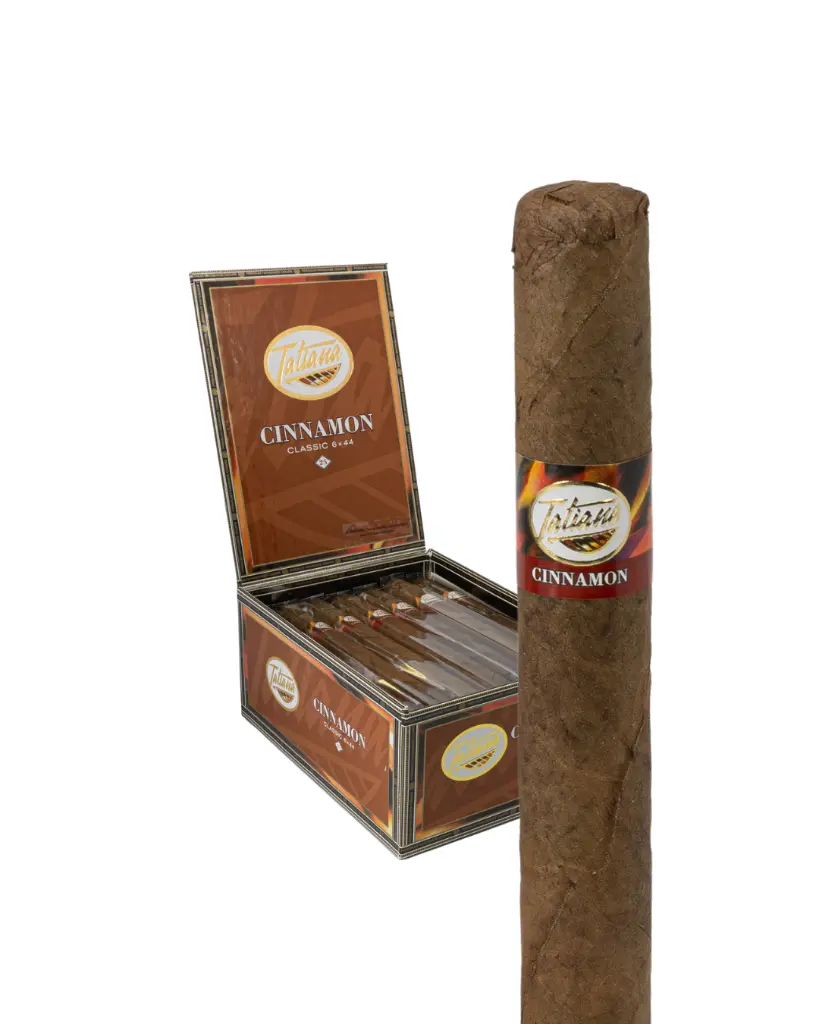 tatiana-classic-cinnamon-6x44-cigar-band-detail.webp