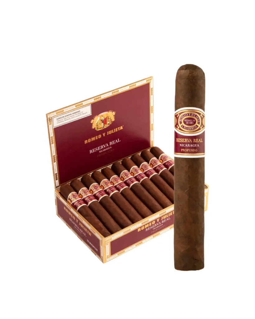 romeo-y-julieta-reserva-real-nicaragua-magnum-box-open-single-stick.webp