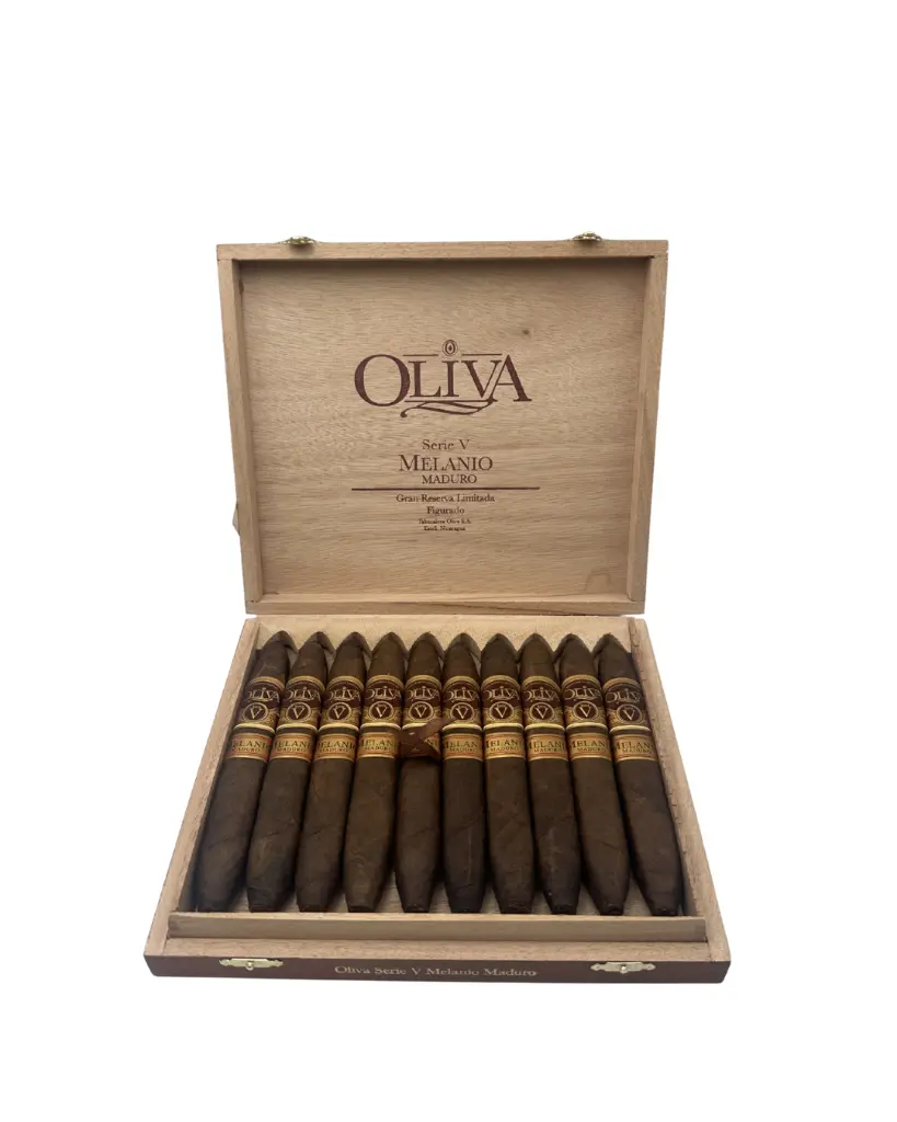 oliva-serie-v-melanio-maduro-figurado-open-box.webp