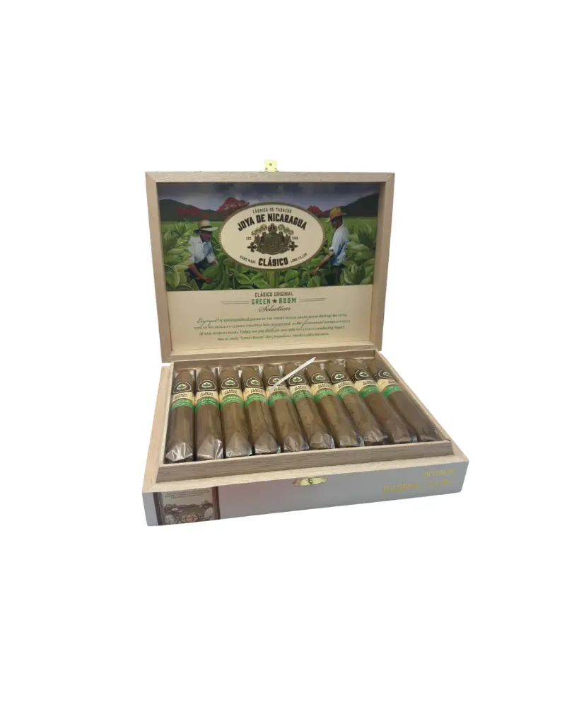 joya-de-nicaragua-clasico-original-green-room-diadema-open-box.png.webp