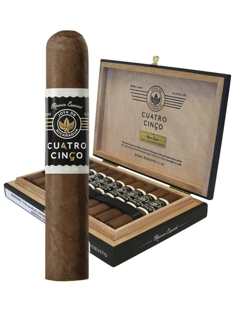 joya-de-nicaragua-cuatro-cinco-doble-robusto-box-and-single.webp