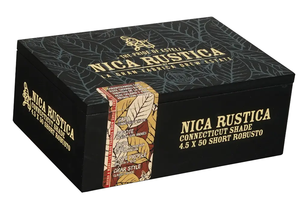 drew-estate-nica-rustica-connecticut-shade-short-robusto-closed-box.webp